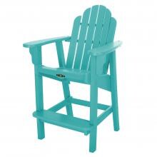 Pawleys Island Essentials Poly Lumber Counter Height Adirondack Patio Bar Stool - Turquoise