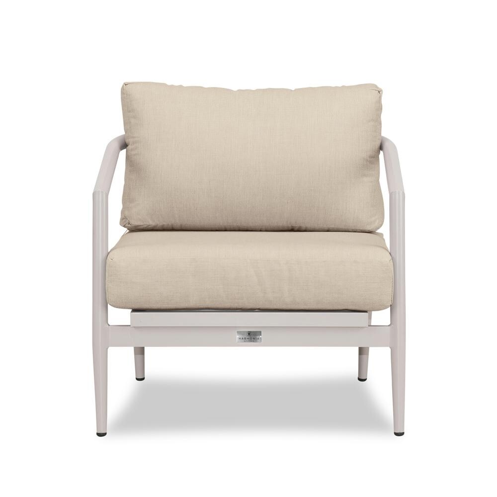 Midnight Cove Aluminum Club Chair in Urban Stone/Canvas Flax by Lakeview Outdoor Designs