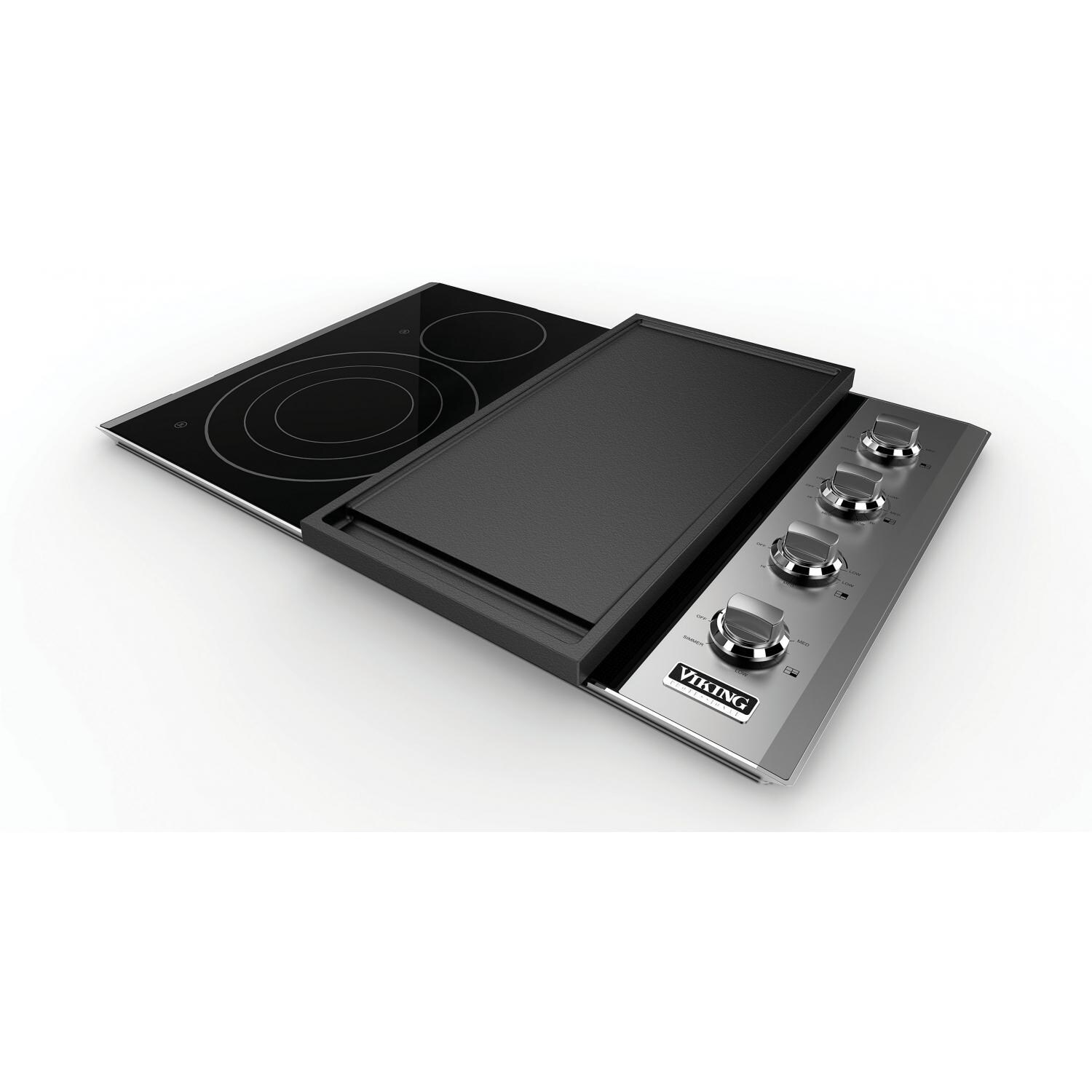 Viking Portable Griddle For VEC Electric Cooktops - Shown On Electric Cooktop thumbnail