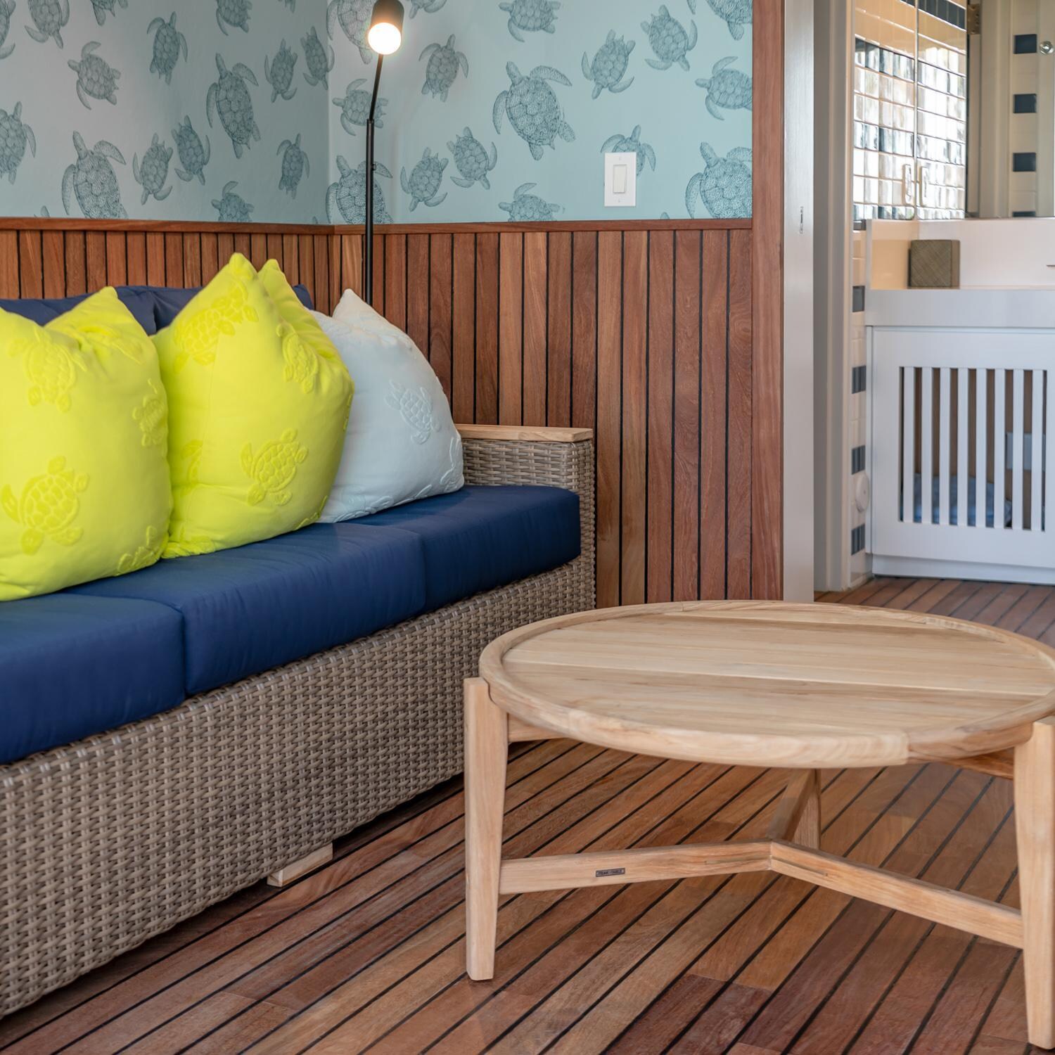 Teak + Table Atlantic Teak Patio Coffee Table - Sunroom - Lifestyle thumbnail