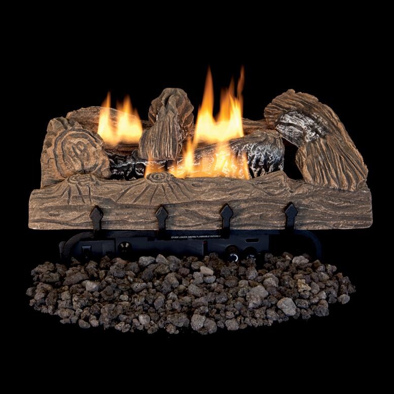 Superior Fireplaces 18Inch Townsend Bark Gas Log Set With VentFree