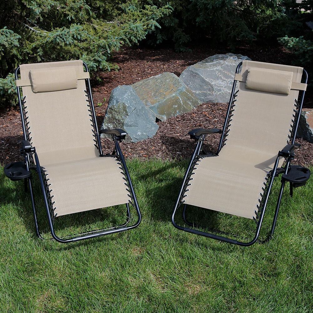 Ultimate Patio Oversized Zero Gravity Lounge Chair W/ Pillow & Cup Holder - Lifestyle thumbnail