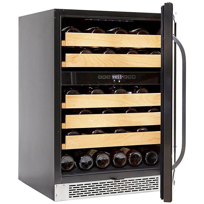 Whynter 46 Bottle Dual Temperature Zone Built In Wine Refrigerator: Interior View thumbnail