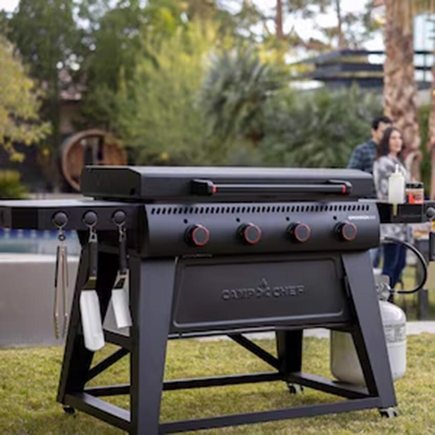 Camp Chef GRIDIRONCOMPLETE GRIDIRON 36-Inch Complete Bundle - Griddle Closed - Lifestyle thumbnail