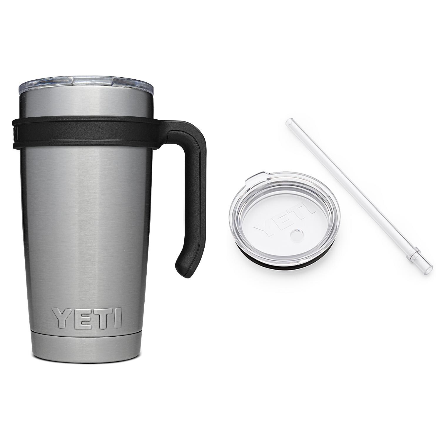YETI 20 Oz. Rambler Tumbler With Straw Lid & Handle