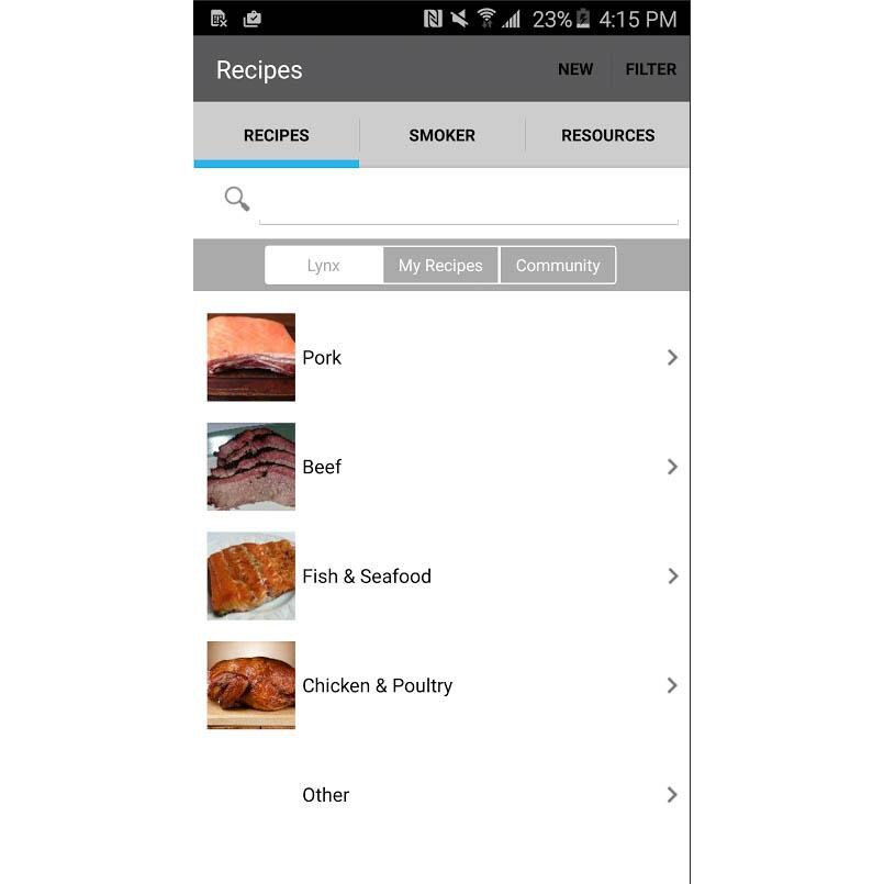 Lynx Sonoma 30-Inch Stainless Steel Built-In/Countertop Gas Smoker - Android App Recipe List thumbnail