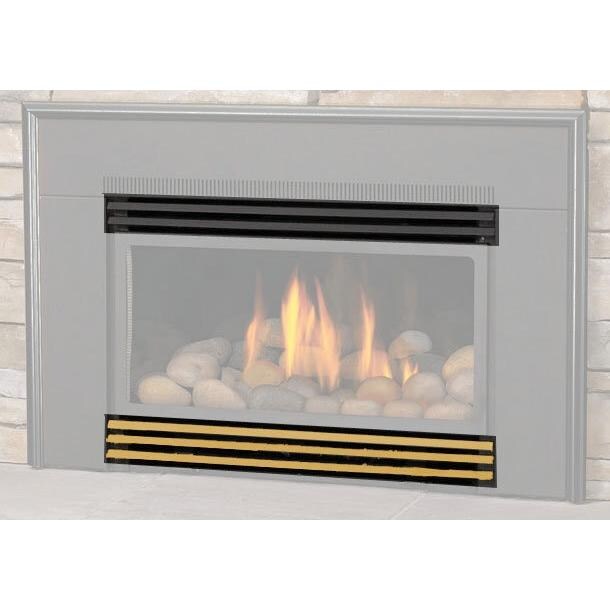 Napoleon GI-1LPB Upper / Lower Louvres - Black / Polished Brass