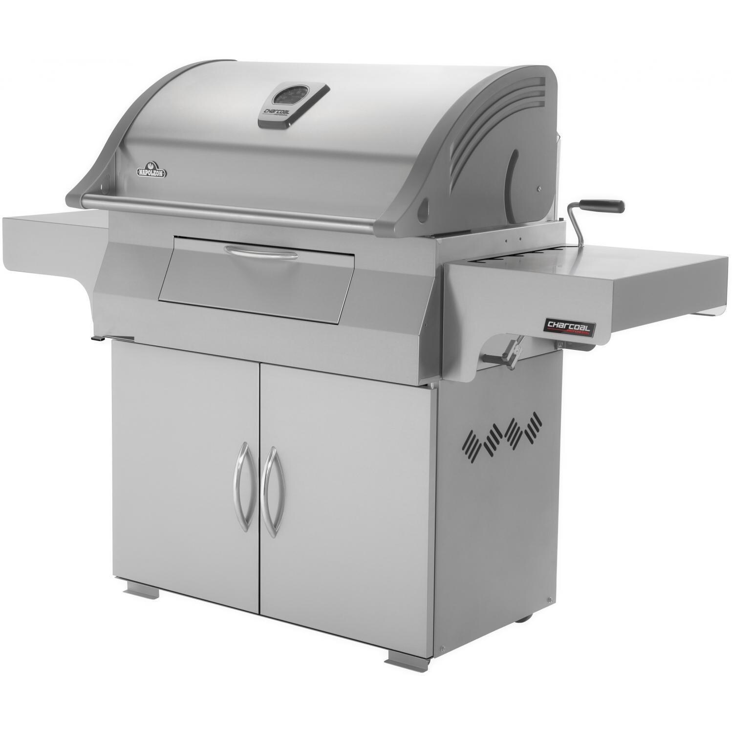 Napoleon Professional Charcoal Grill On Cart - Angled View thumbnail