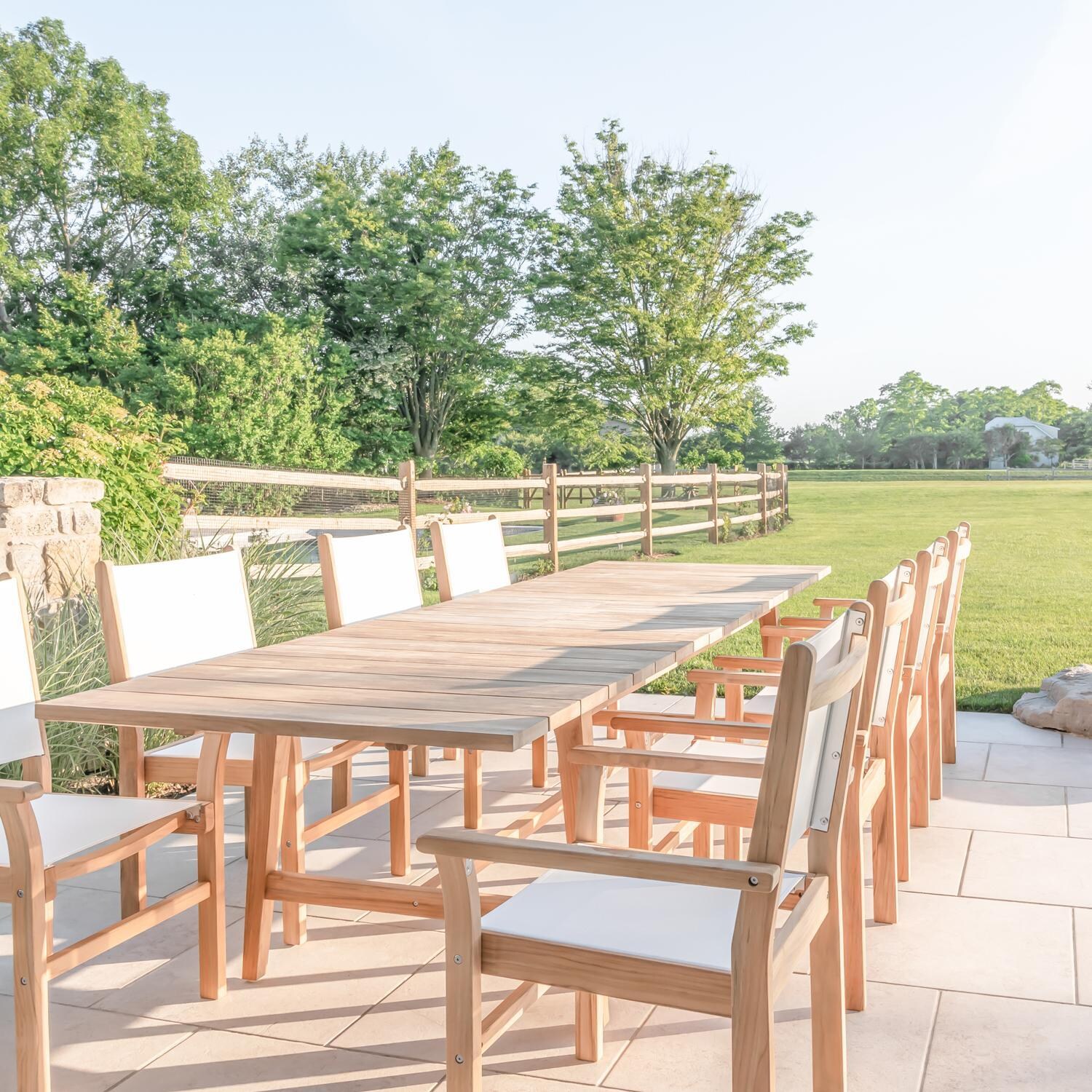 Teak + Table Capri Extend 96/120 Inch Dining Table W/ Extension - Lifestyle thumbnail