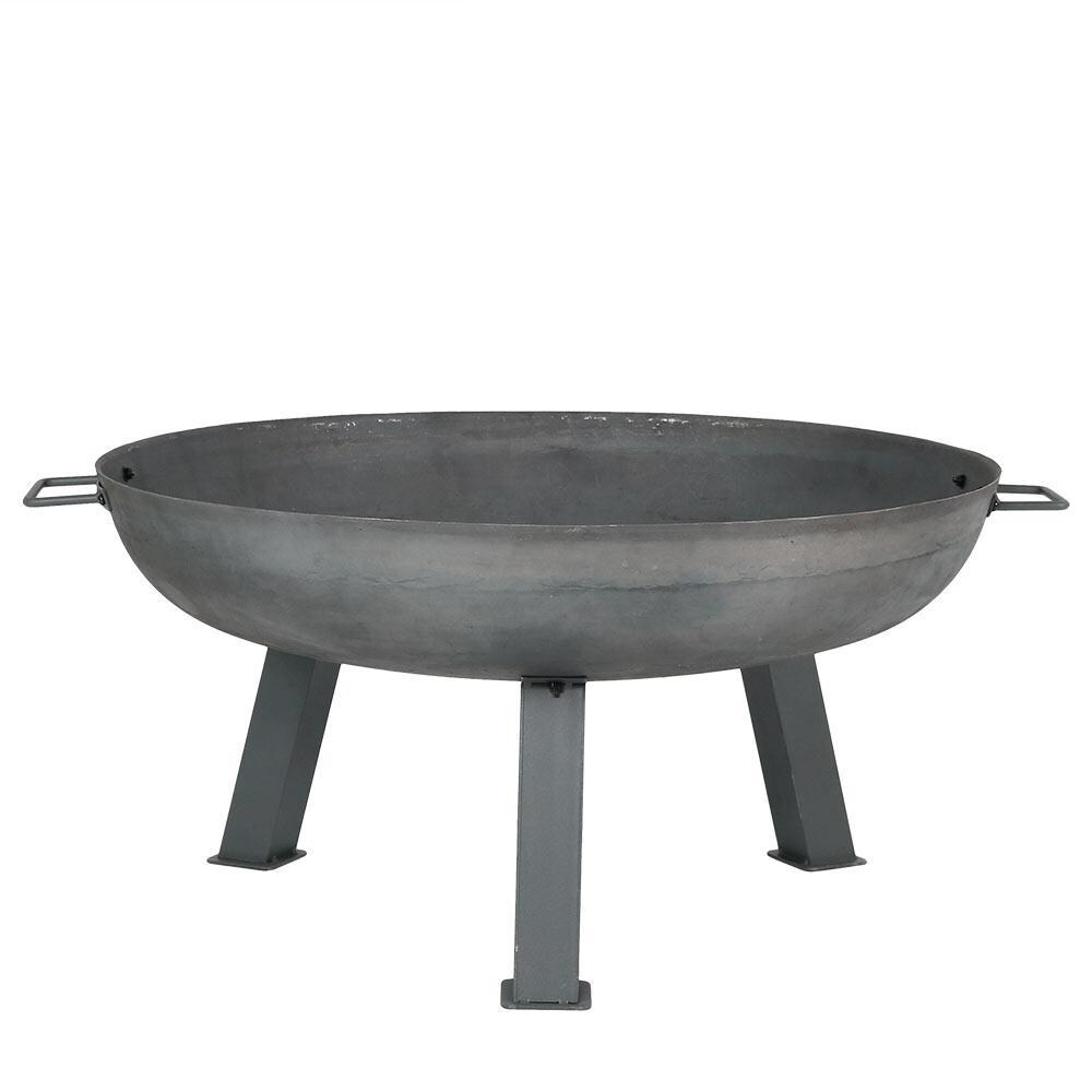 Ultimate Patio 30-Inch Dark Gray Cast Iron Rustic Wood Burning Fire Pit - Front View thumbnail