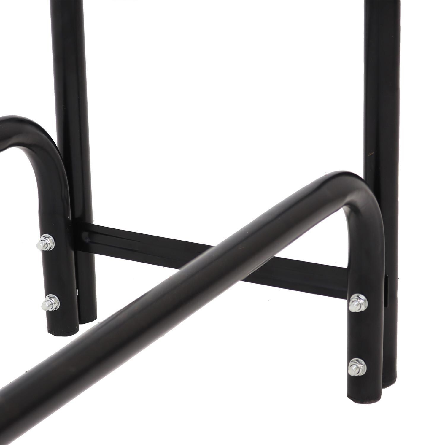 Ultimate Patio SC-QX-4LR-4LRC Firewood Log Rack Log Rack & Black Cover - 4-Foot - Base & Hardware thumbnail