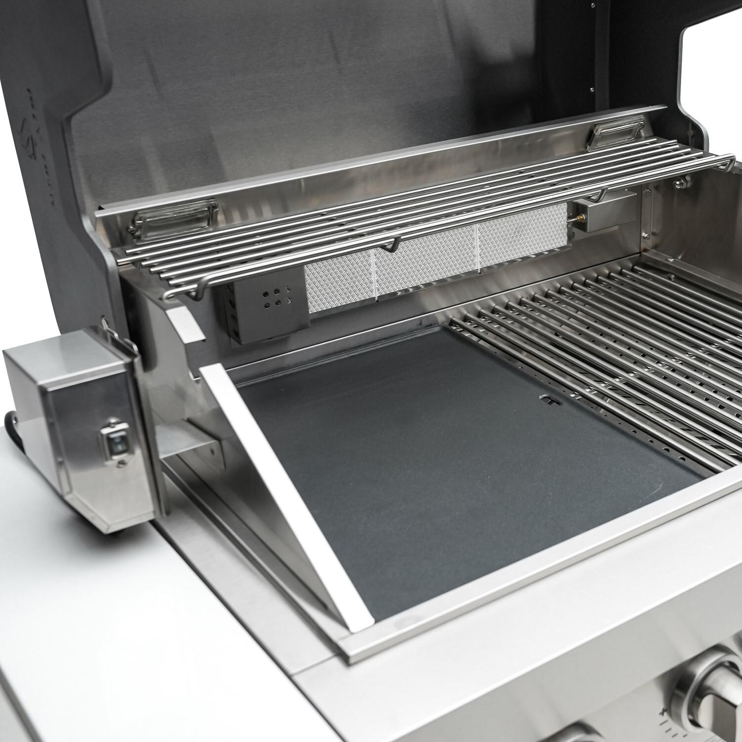 Mont Alpi - MAGR - Cast Iron Dual Sided Griddle Plate - Flat Side Left Angle thumbnail