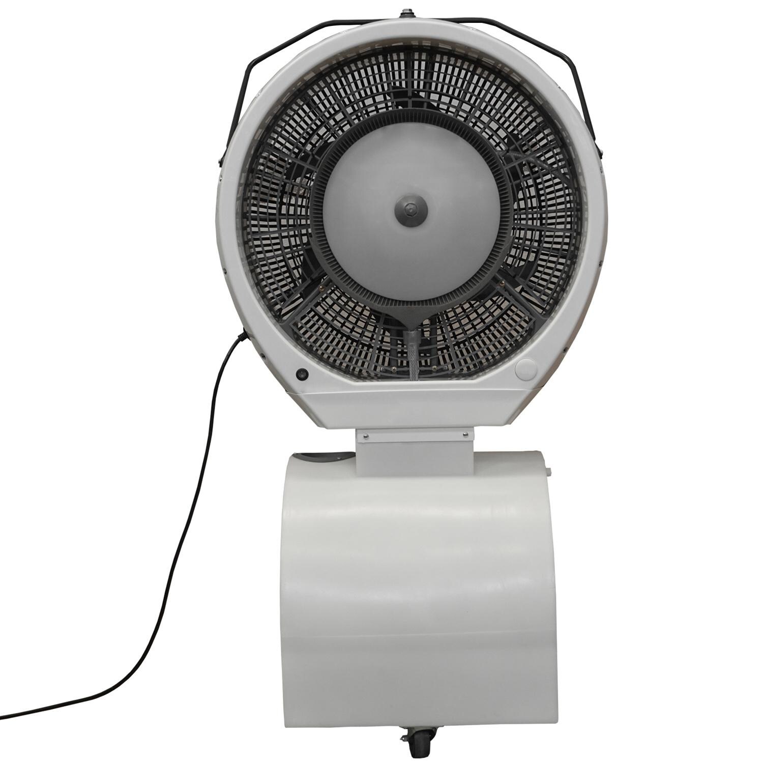 Ecojet by Joape LVP-030402 Cyclone Reservoir 18-Gallon Outdoor Misting Fan - White - Front View thumbnail