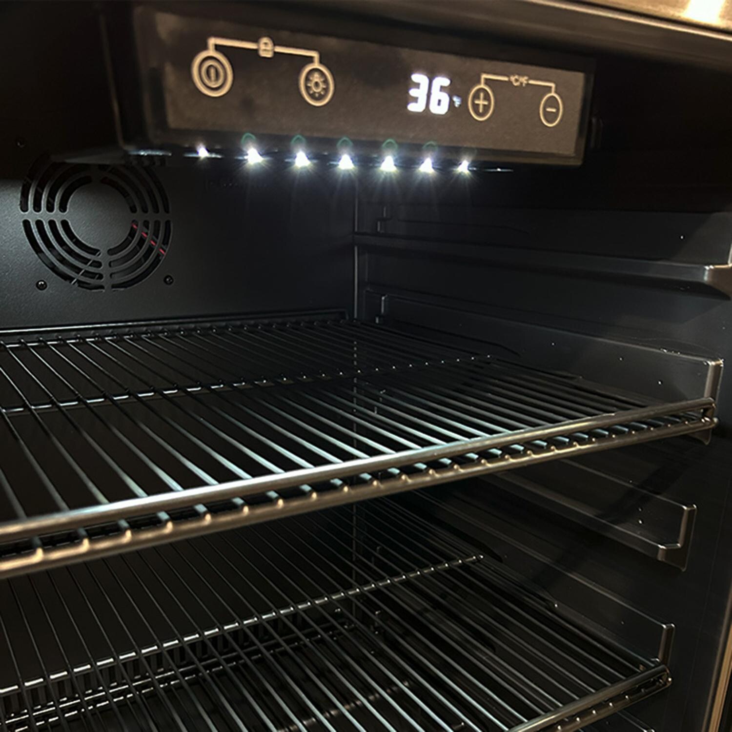 RCS REFR2D 24-in 5.01 Cu. Ft. Outdoor Rated Stainless Steel Compact Refrigerator w/ Glass Door - Controls - Detail thumbnail