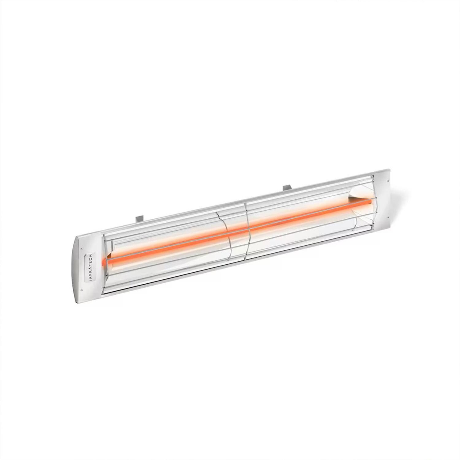 Infratech C2624BI C-Series 48 Inch 2600W Single Element Electric Patio Heater - 240V - Biscuit - Full View (Shown in Stainless Steel) - White Background thumbnail