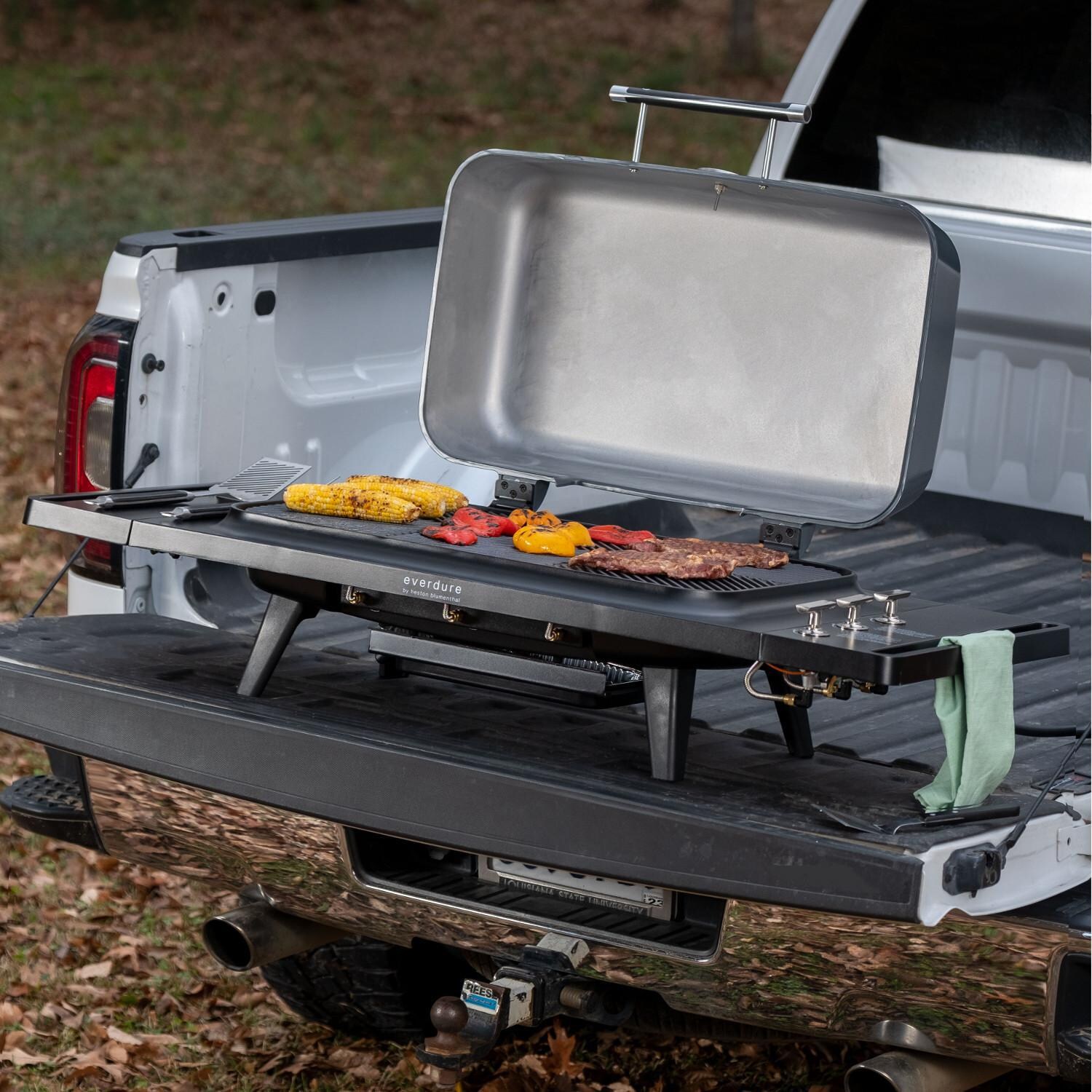 Everdure HBG3GUS FURNACE 52-Inch 3-Burner Propane Gas Grill With Stand - Off the Cart - Open thumbnail