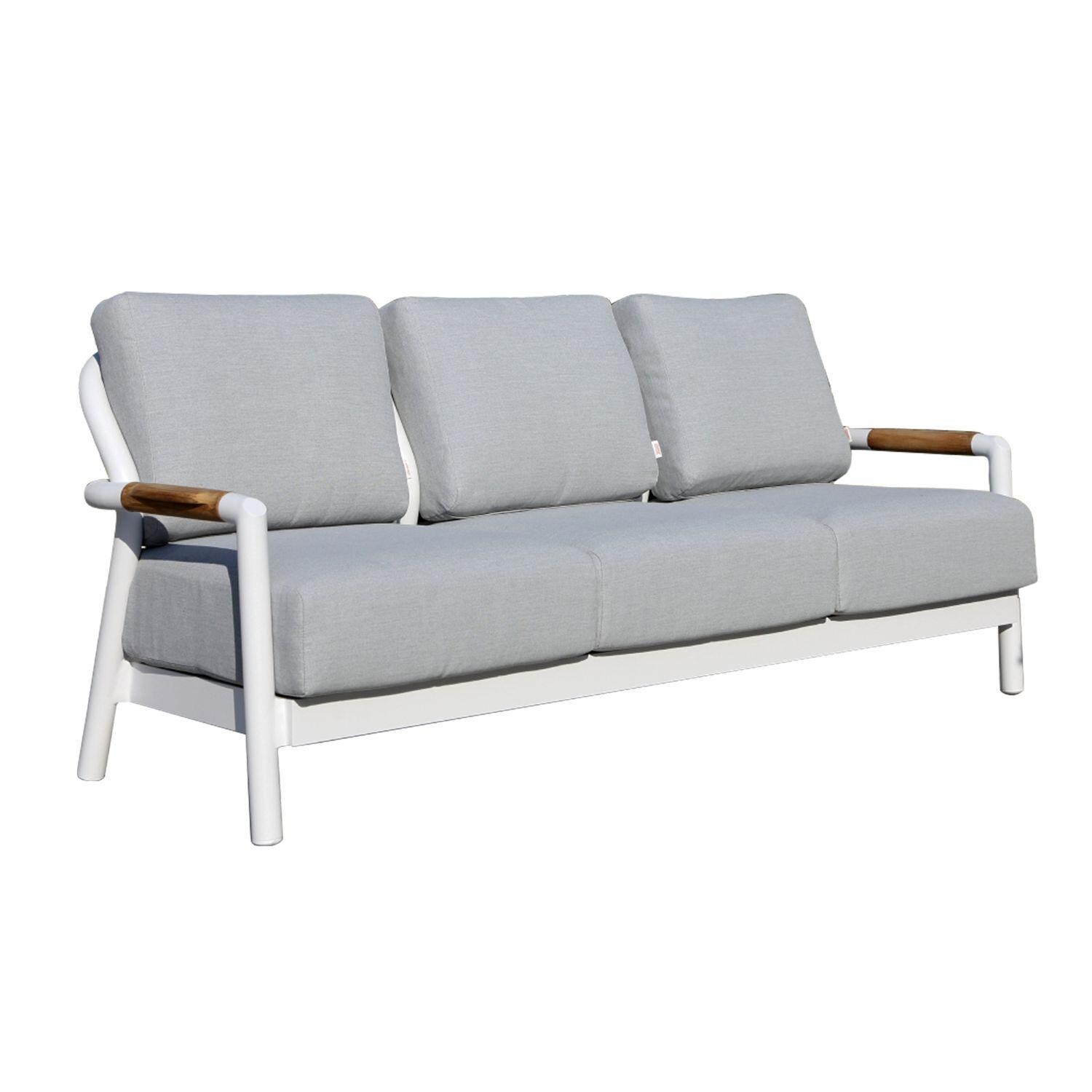 Elementi OS-2501T Santorini Outdoor Aluminum Sofa w/ Sunbrella Cushions - Display - White Background thumbnail