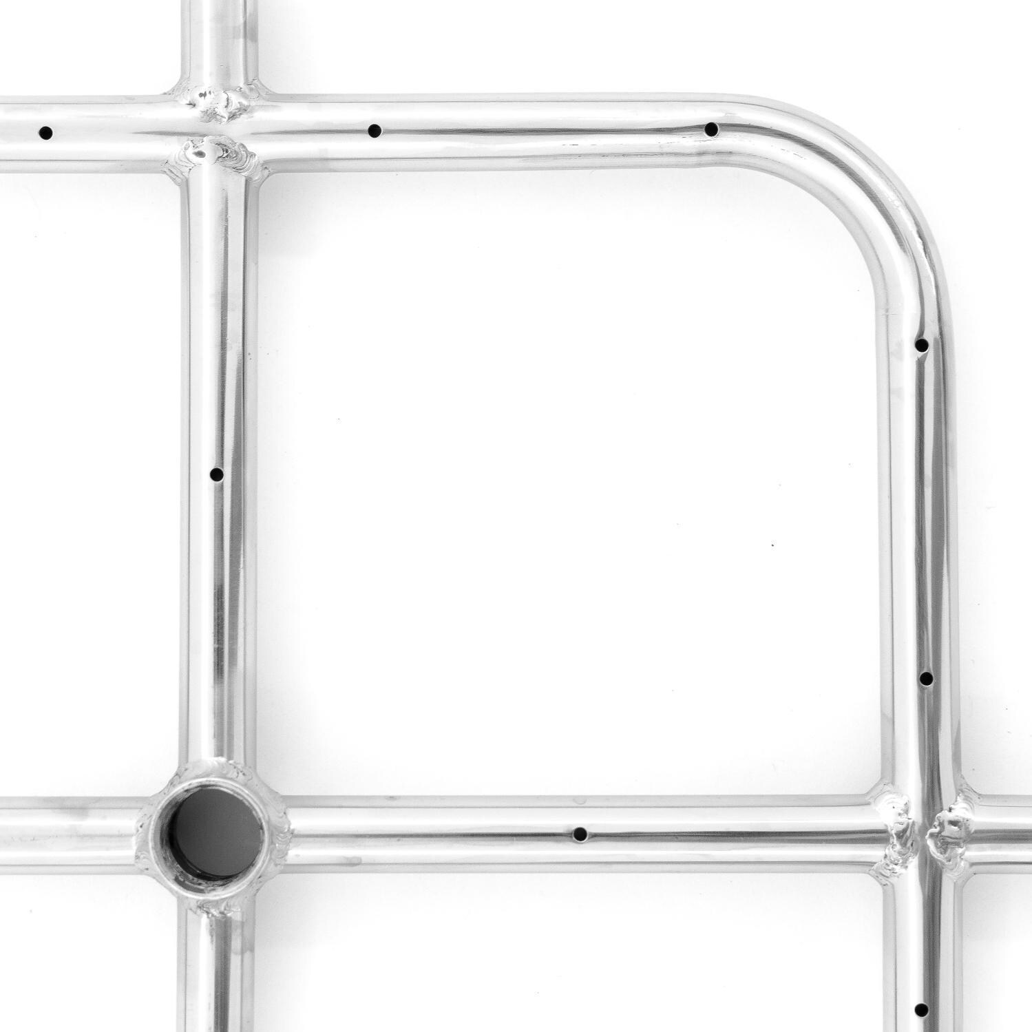  BBQGuys Signature Series 24-Inch Square Propane Double-Ring Burner - Stainless Steel - Burner Detail thumbnail