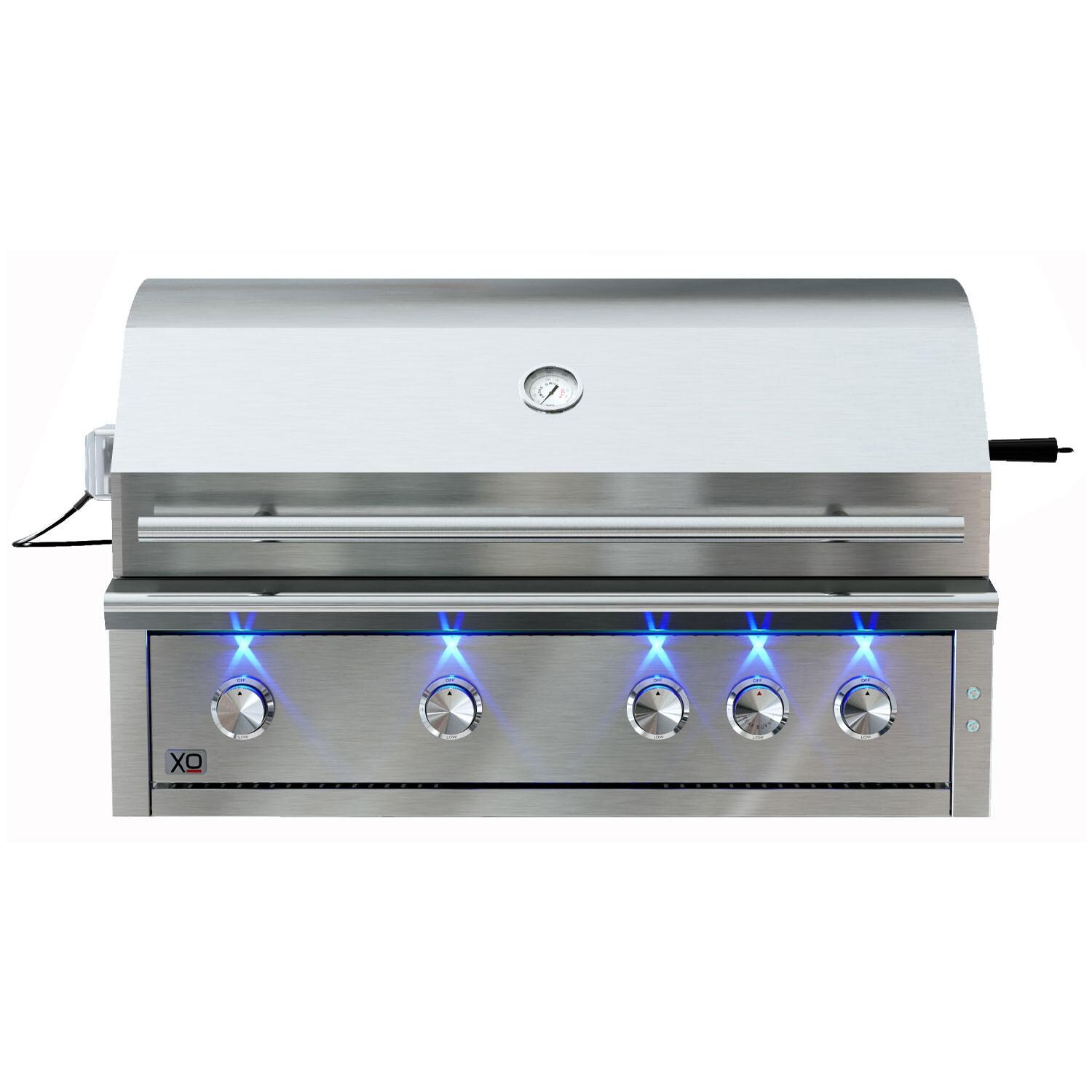 XO Appliance Pro-Grade 42-in 4 Burner Propane Grill w/ Rotisserie Burner - Grill Only - White Background thumbnail