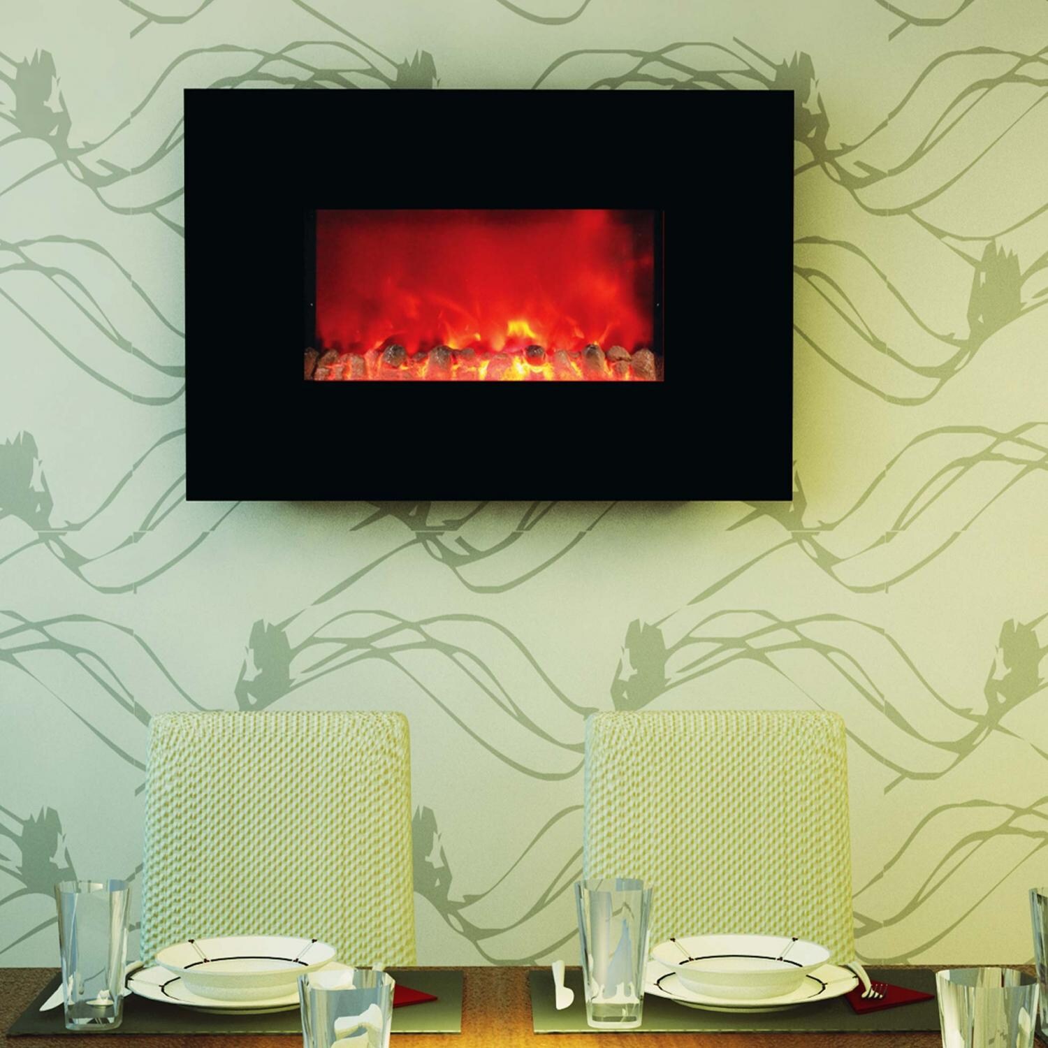 HomComfort 38-Inch Wall Mount Electric Fireplace - EWH38