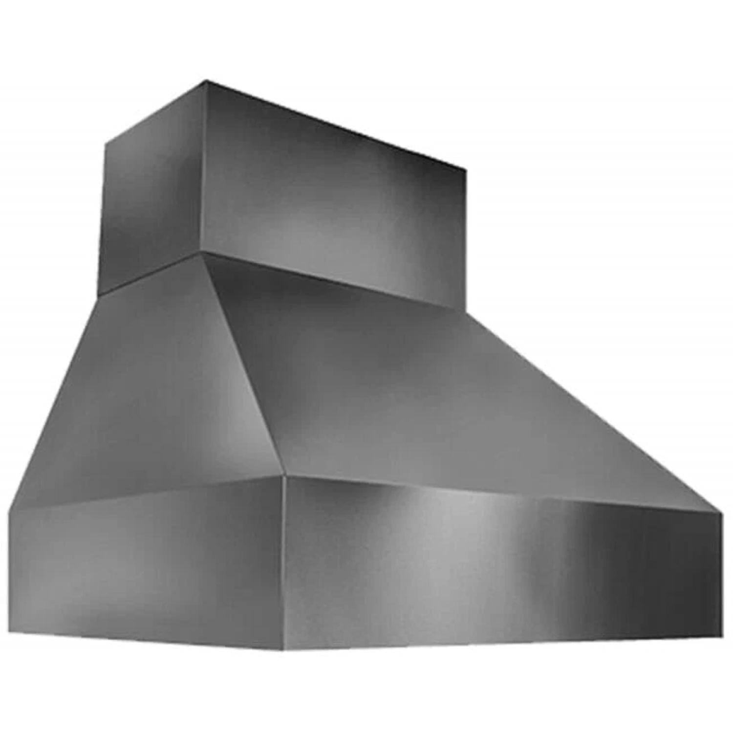 Trade-Wind P7272 Pyramid 72-Inch Outdoor BBQ Wall Hood - Stainless Steel - Hood Only - Right Angle - White Background thumbnail