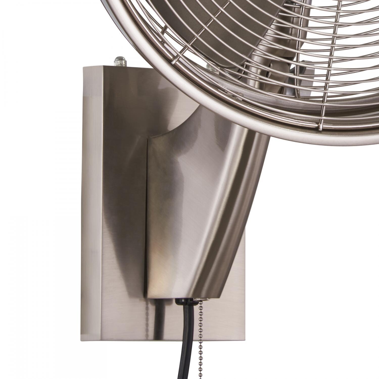 Minka-Aire F307-BN Anywhere 16-Inch 3-Blade Oscillating Fan in Brushed Nickel Finish w/ Silver Blades - Closeup thumbnail