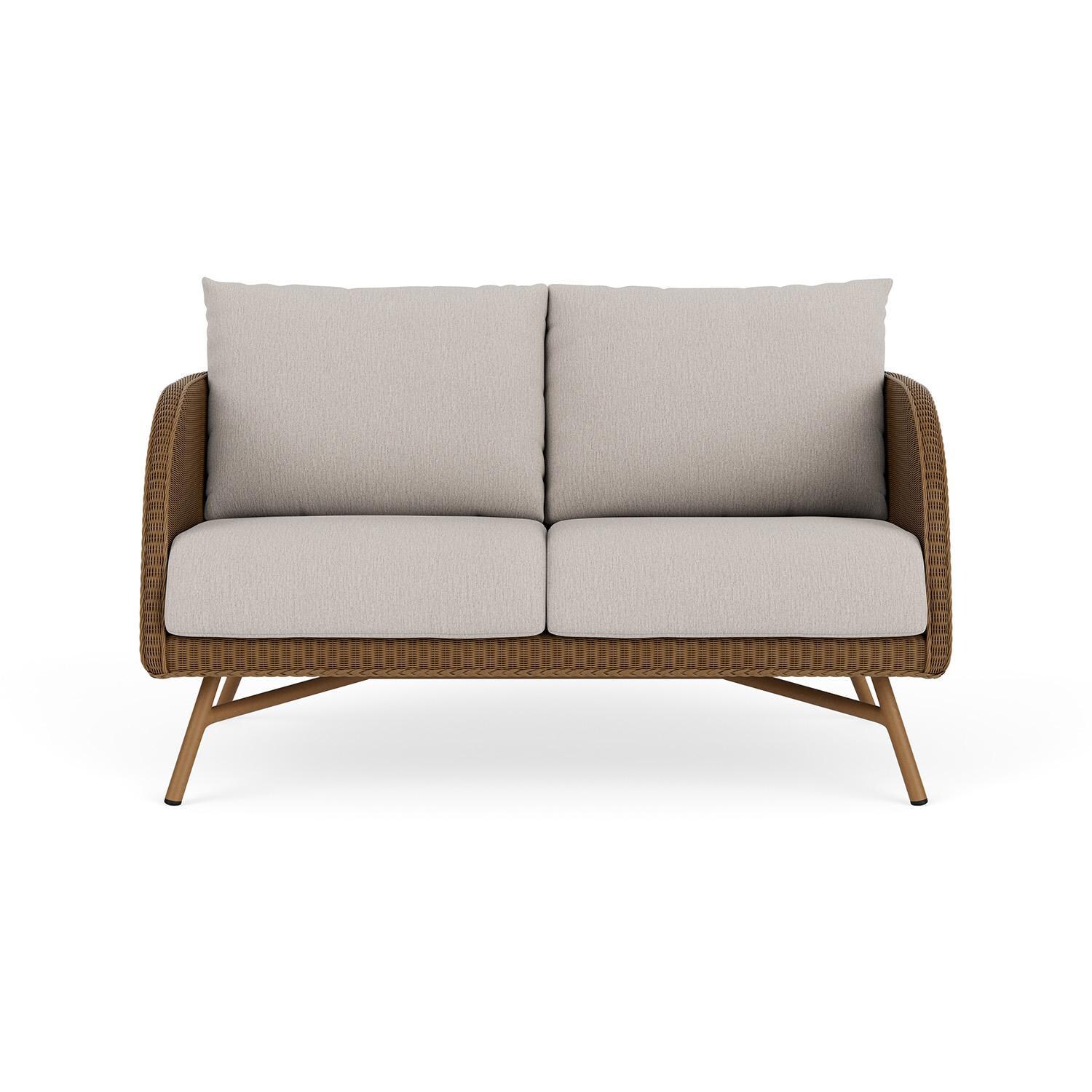 Lloyd Flanders Essence Loveseat W/Remy Cloud Fabric - Hickory Finish thumbnail