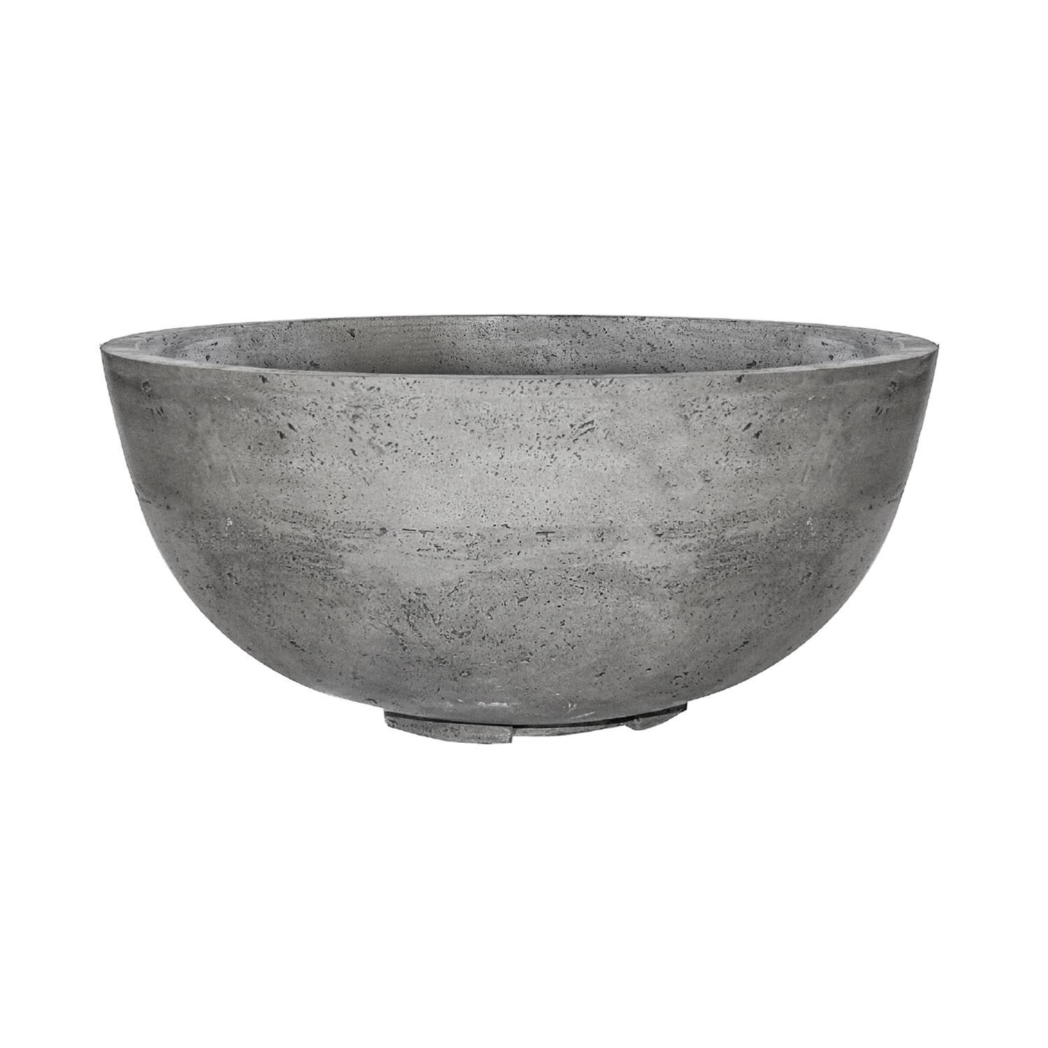 39-in Round Concrete Natural Gas Fire Bowl in Gray by XO Appliance - White Background thumbnail