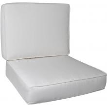 Sunbrella Canvas Natural Large Square Outdoor Replacement Club Chair Cushion Set W/ Piping By BBQGuys