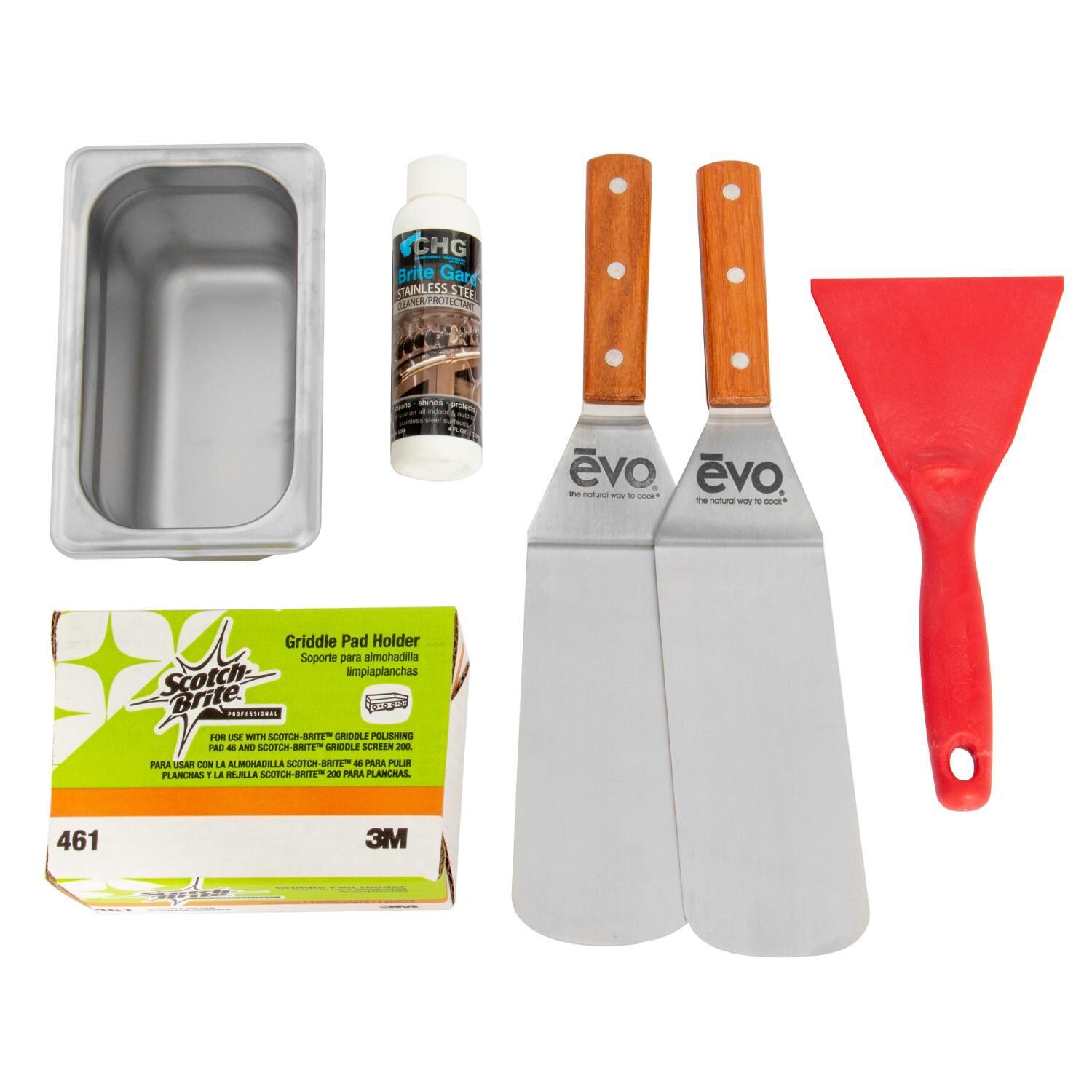 EVO 10-0002-LP Professional Wheeled Cart Flattop Propane Gas Grill w/ Non-Stick Ceramic Clad Coating - Accessories - Detail thumbnail