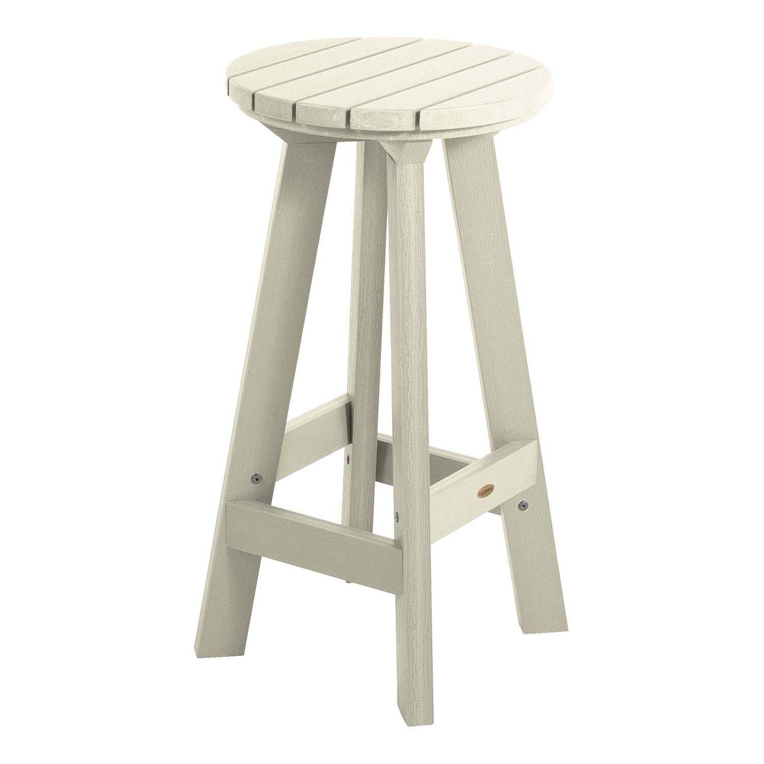 Tracewood Polyresin Bar Stool in Whitewash By Lakeview Outdoor Designs - White Background thumbnail