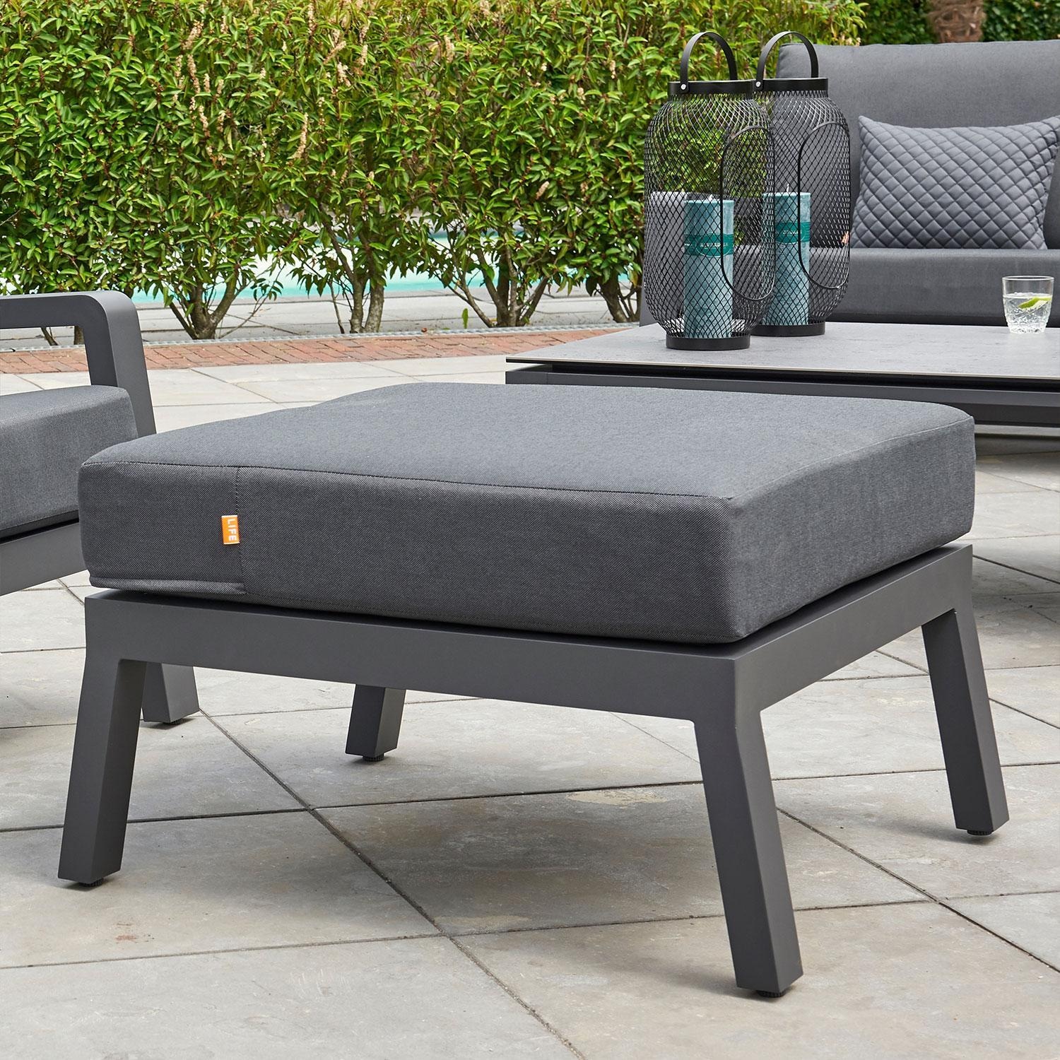 Boston Select Aluminum Ottoman in Gray By KETTLER