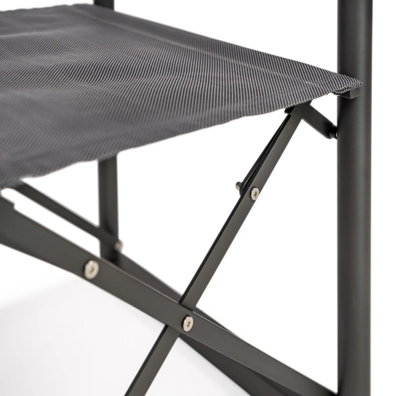 Teak + Table Barbados Director Chair in Asteroid - Seat Detail - Detail thumbnail