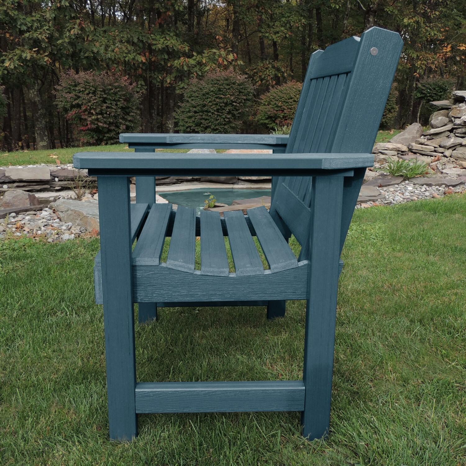 Lakeview Hart Lane Garden Chair - Nantucket Blue - Side View thumbnail
