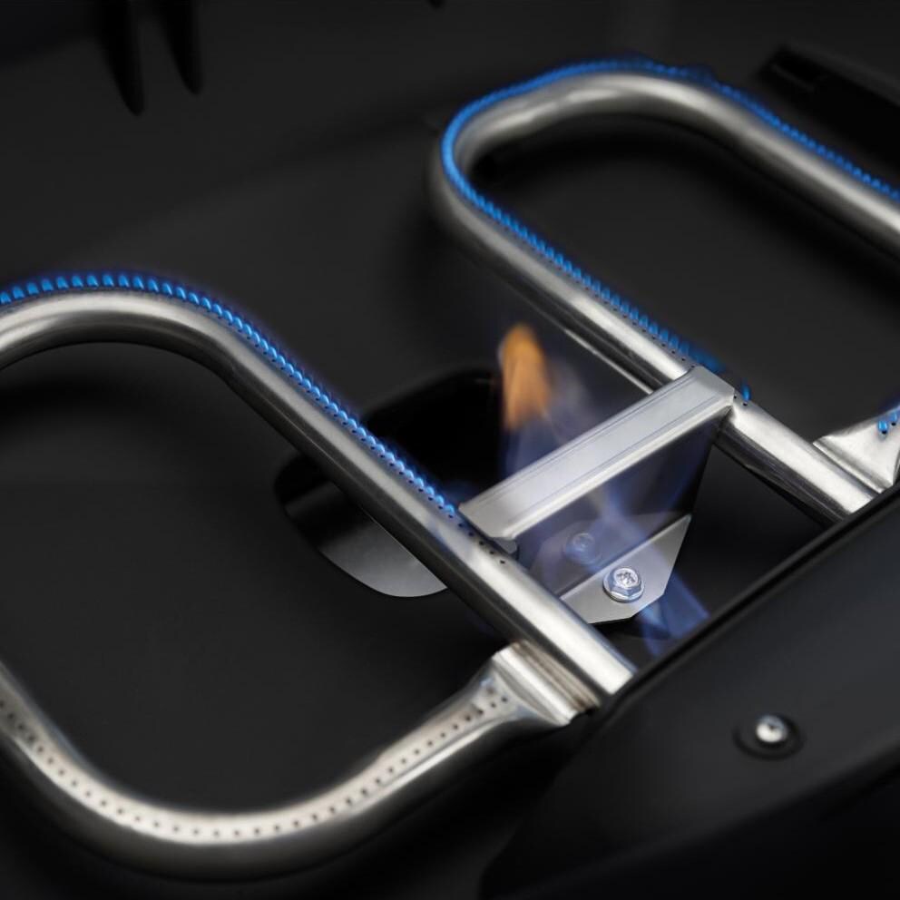 Napoleon TravelQ 285 Portable Propane Gas Grill With Griddle - Red - TQ285-RD-A - Burners thumbnail