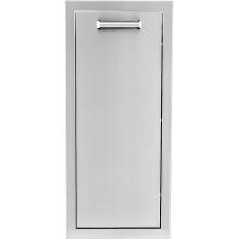 BBQGuys Sonoma Series 13-Inch Narrow Roll-Out Stainless Steel Trash Bin