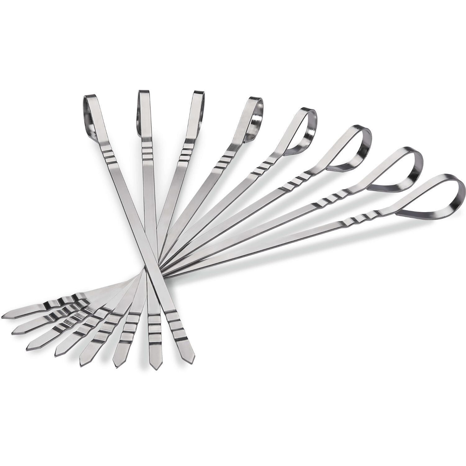Napoleon 70015 Eight Stainless Steel Multifunctional Skewers - White Background thumbnail