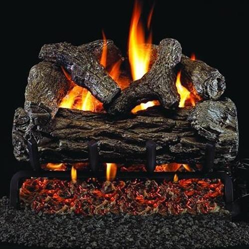 Peterson Real Fyre 16-Inch Golden Oak Outdoor Gas Log Set With Vented Natural Gas Stainless G45 Burner - Match Light