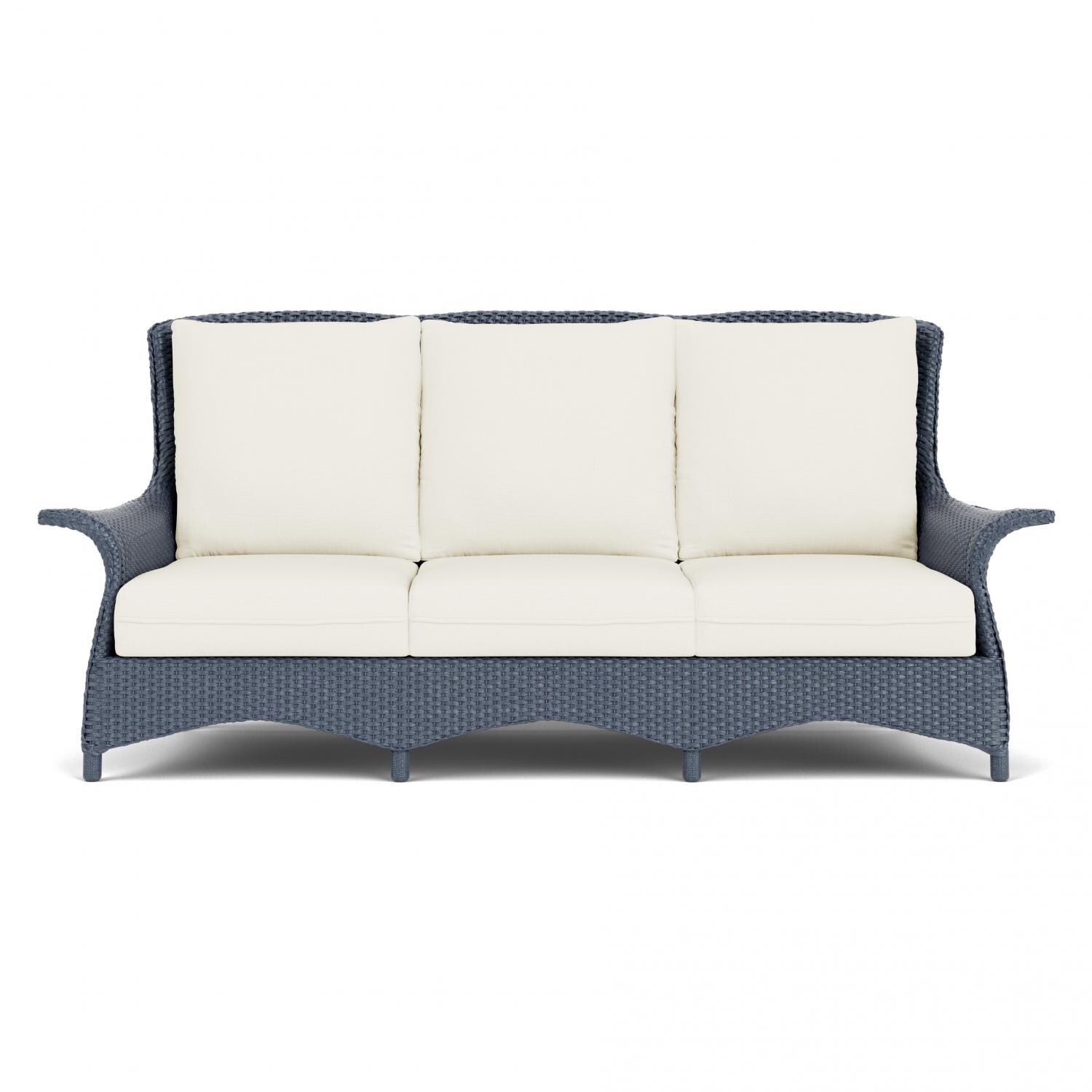 Lloyd Flanders Mandalay Sofa In Denim Blue Finish With Sailcloth Salt Fabric thumbnail