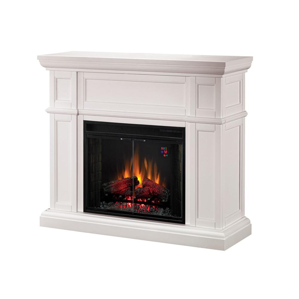 Classicflame Artesian 52 Inch Electric Wall Mantel Fireplace With Classicflame Artesian 52 Inch Electric Wall Mantel Fireplace With Traditional Infrared Log Set White 28ii300gra Gas Guys