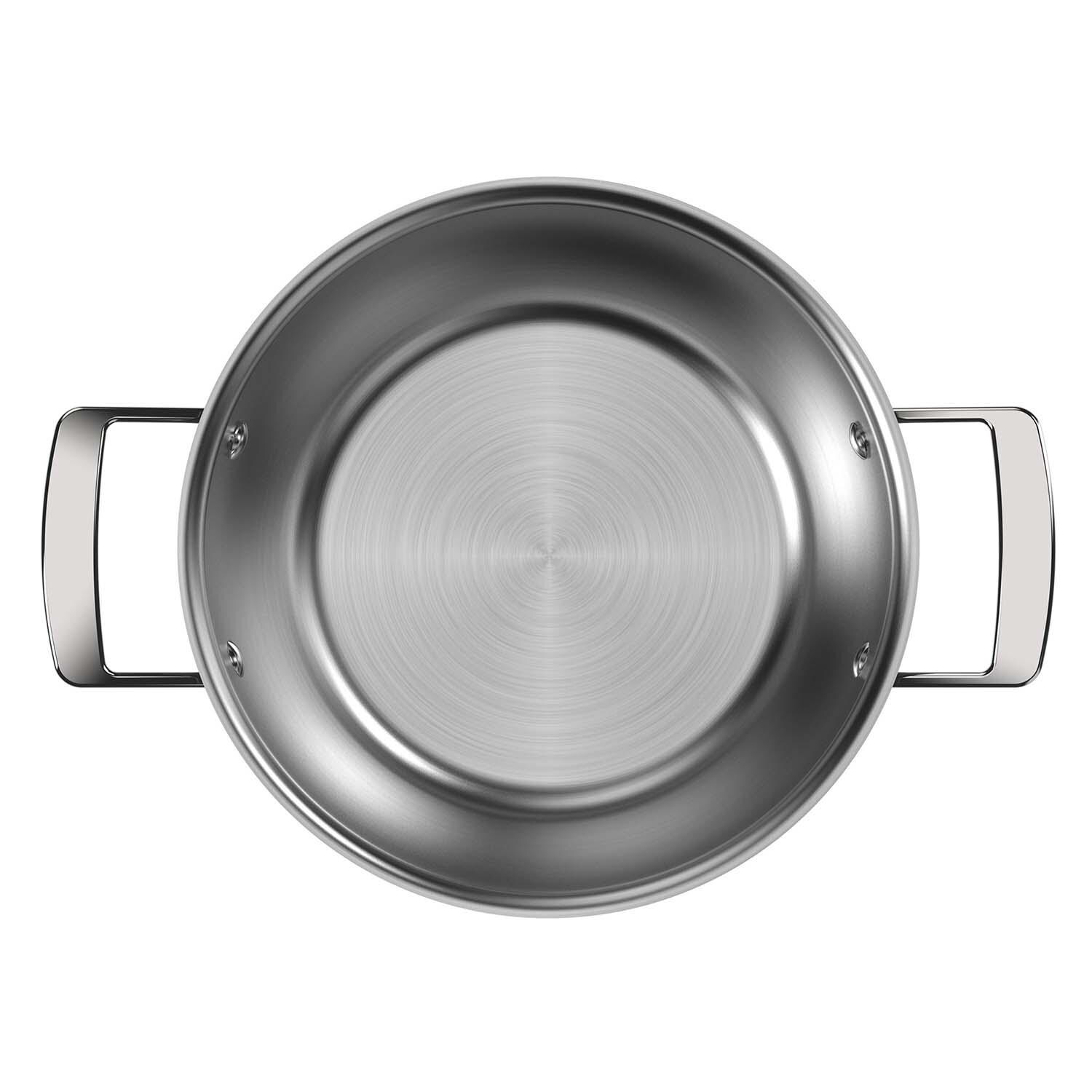 Demeyere 1026913 Black 5 Stainless Steel 3.5 Qt Dutch Oven W/Lid - Top View - Detail thumbnail