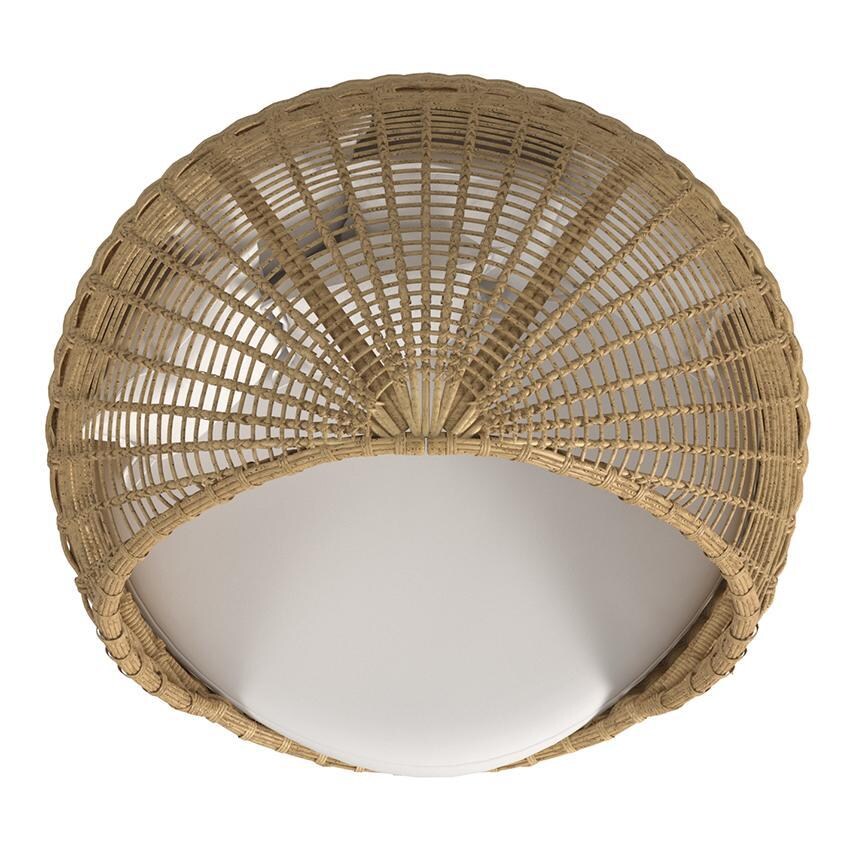 Playa Resin Wicker Daybed in Medium Wood/Soothe Pearl by Sunset West - Top - White Background thumbnail