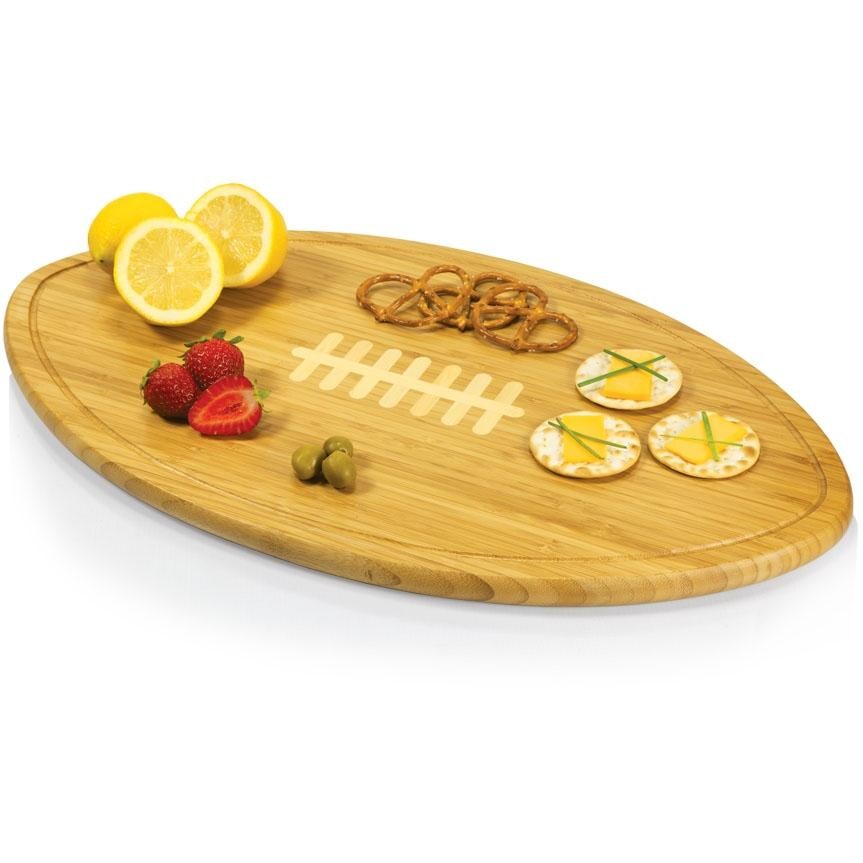 Picnic Time Kickoff Football Cutting Board/Serving Tray - In Use thumbnail