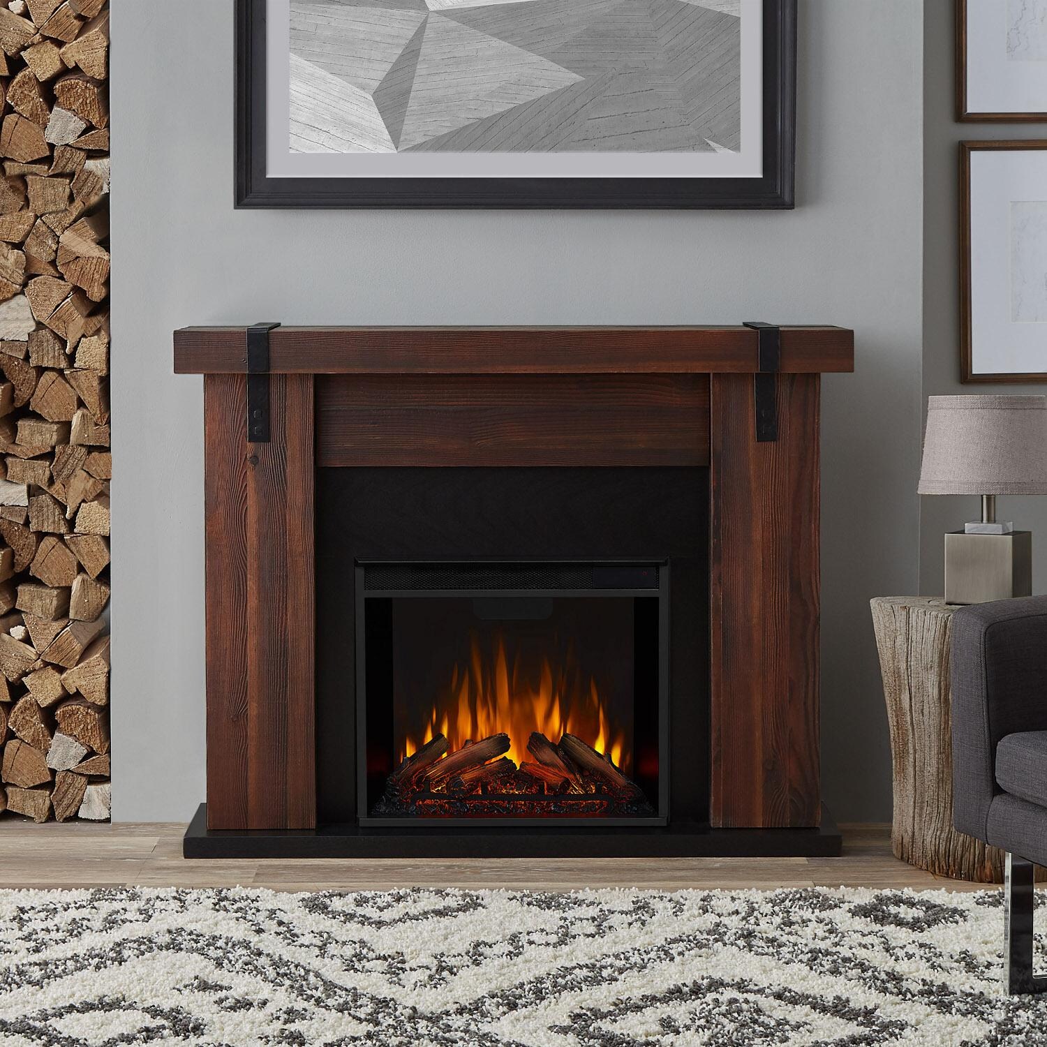 Real Flame - 9220E-CHBW - Aspen 49-Inch Electric Fireplace With Mantel - Chestnut Barnwood thumbnail