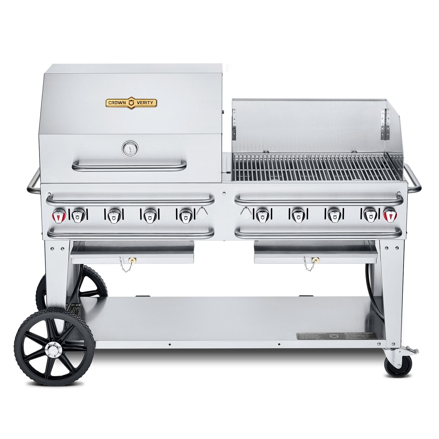 Crown Verity CV-RCB-60RWP-SI-BULK 60-Inch Single Inlet (Bulk Tanks Only) Rental Propane Grill Dome & Windguard Package thumbnail