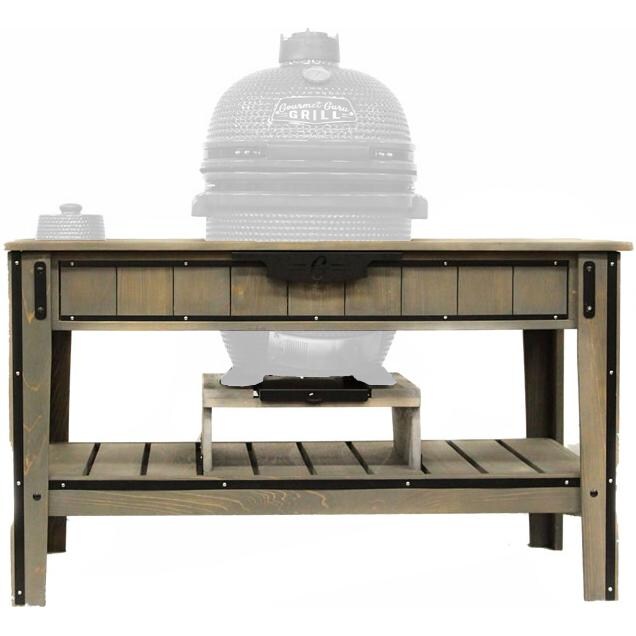 Gourmet Guru Cypress Wood Vintage Table For Gourmet Guru Grill - Full View thumbnail