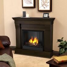 Real Flame Chateau 40-Inch Gel Fireplace With Mantel - Dark Walnut - 5910-DW image