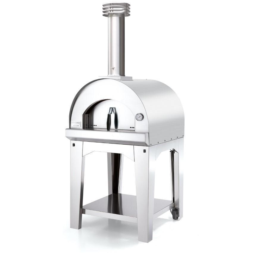 Fontana Forni Margherita Wood-Fired Pizza Oven On Cart - Stainless - FTMAR-S