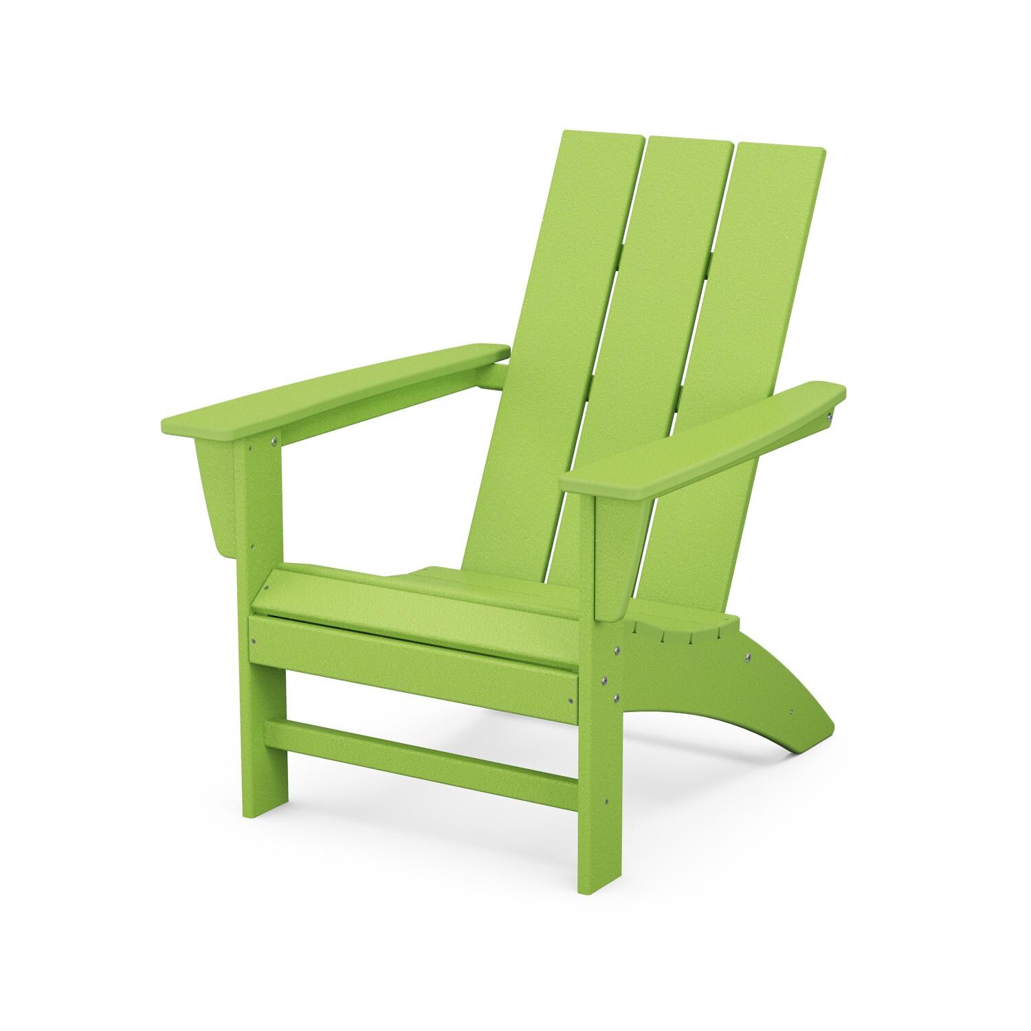 Modern Adirondack Recycled Plastic Adirondack in Lime by POLYWOOD