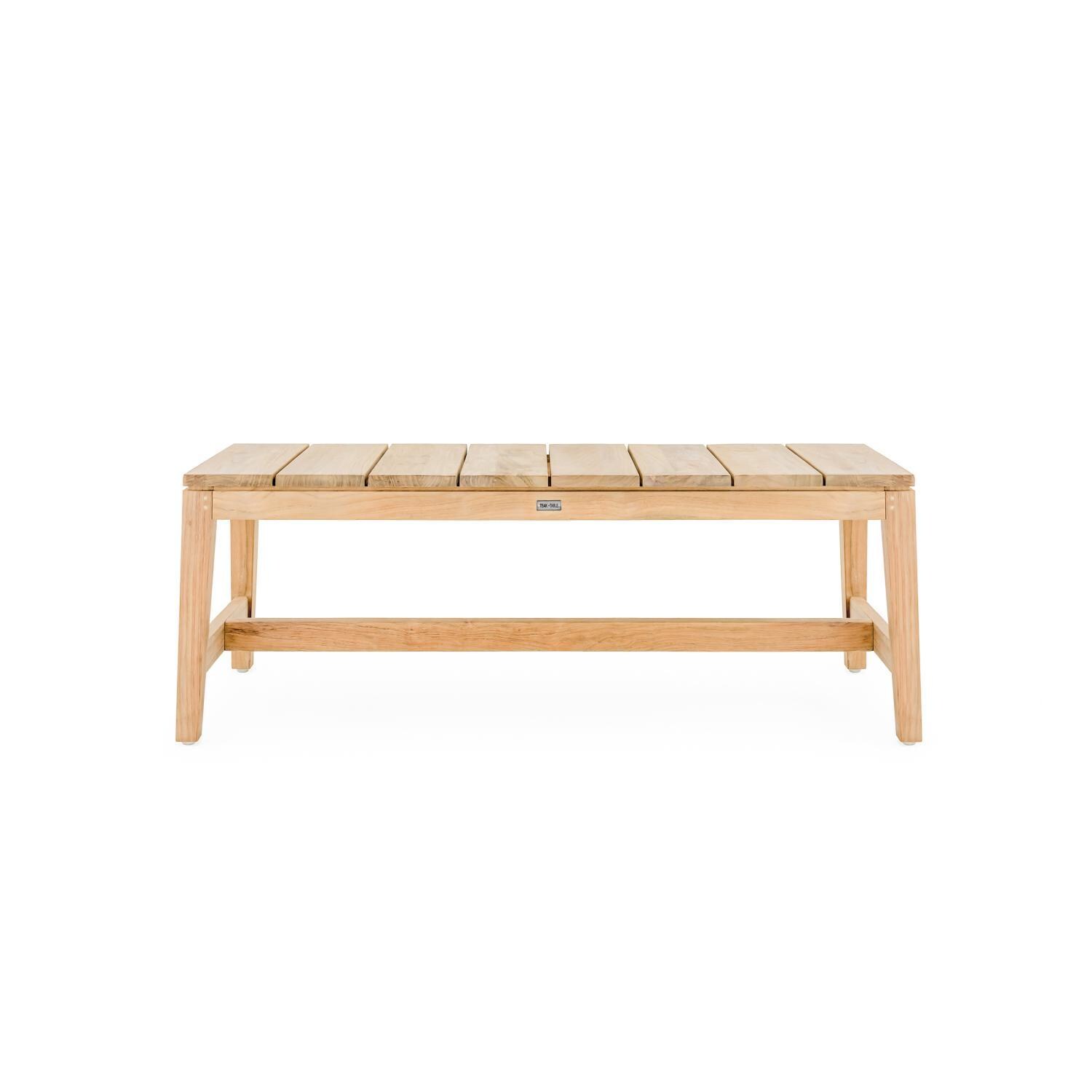 Teak + Table Relax 6 Piece Teak Dining Set W/ Rectangular Table - Bench - White Background thumbnail